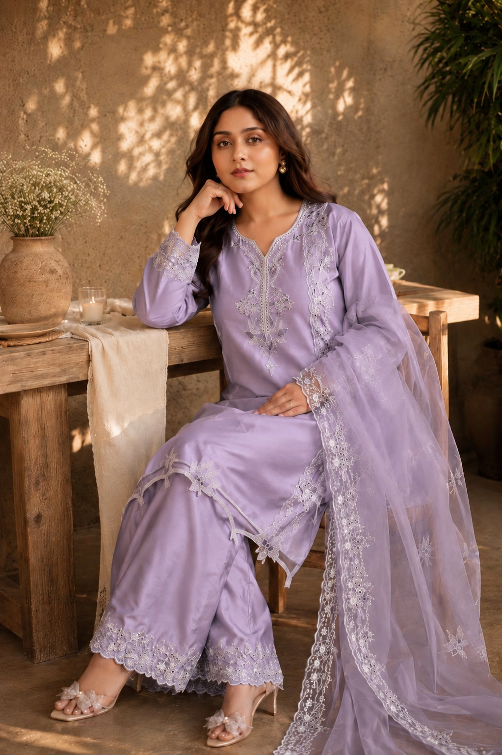 Noor - Powder Blue Grace Suit Set