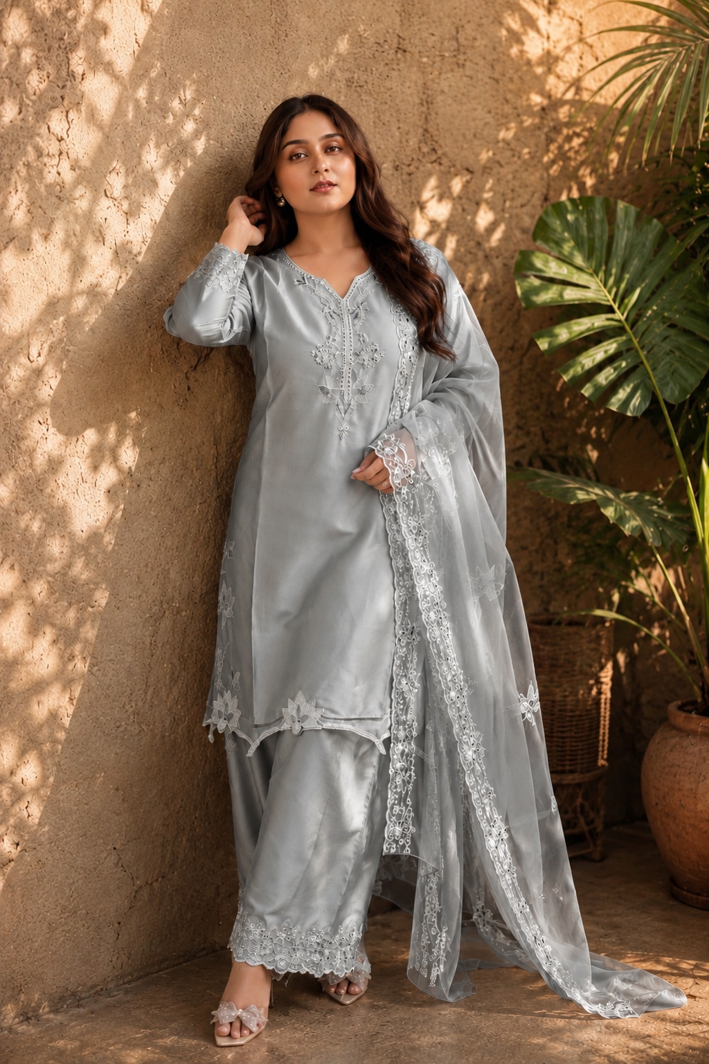 Noor - Powder Blue Grace Suit Set