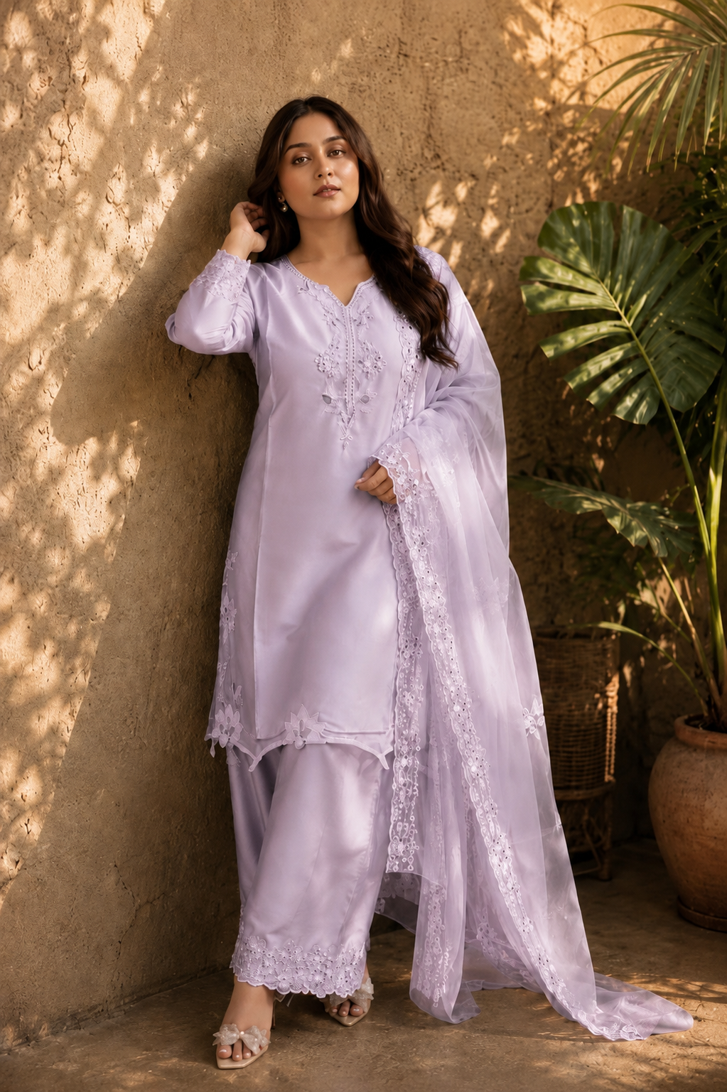 Noor - Powder Blue Grace Suit Set
